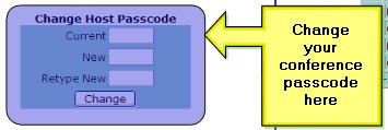 Change your host pass code